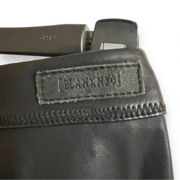 Blank NYC Faux Leather Pull On Black Leggings Size 26 - Picture 6 of 9